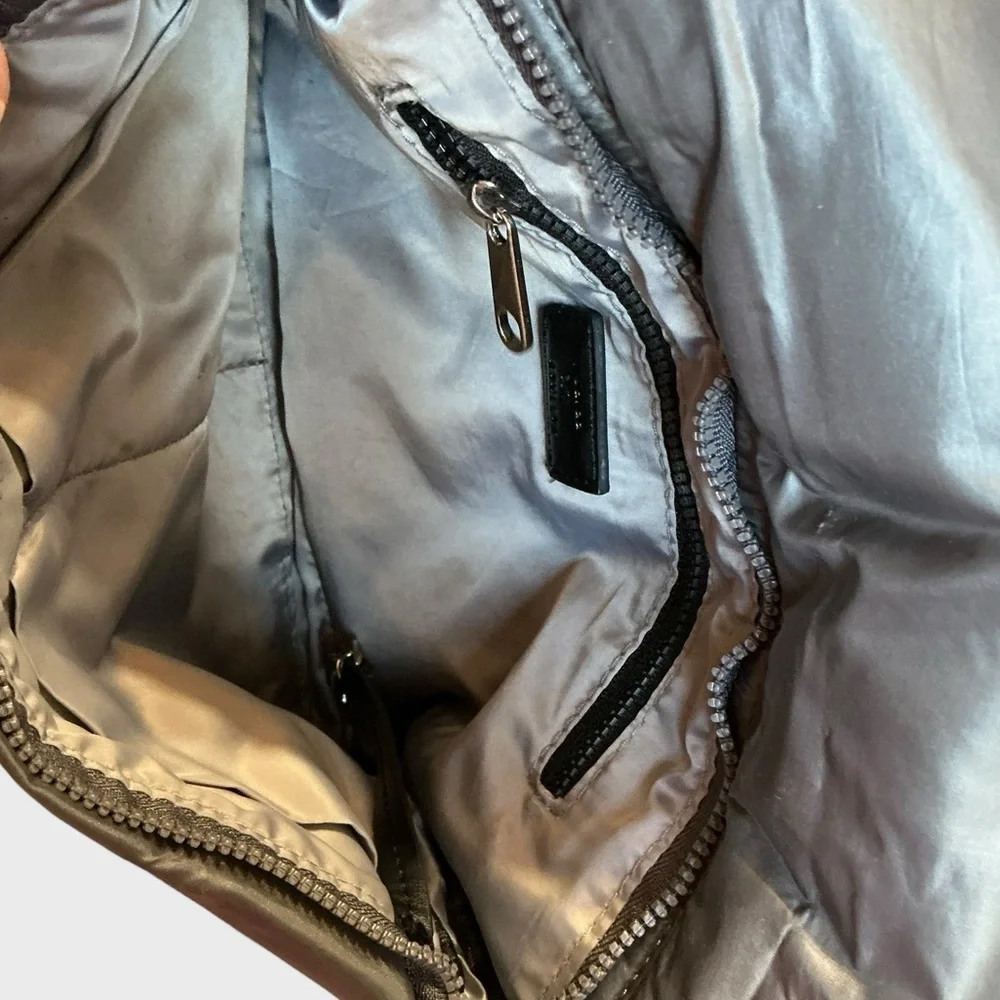 Caraa x Athleta Gray Quilted Puffer Convertible Crossbody Shoulder Bag